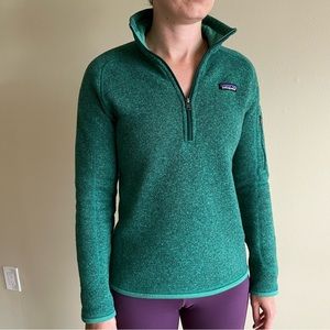 Patagonia Teal Green 1/4 Zip Better Sweater